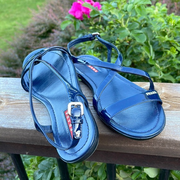 Sale Authentic -like new- Prada Logo Sandals - Picture 8 of 10